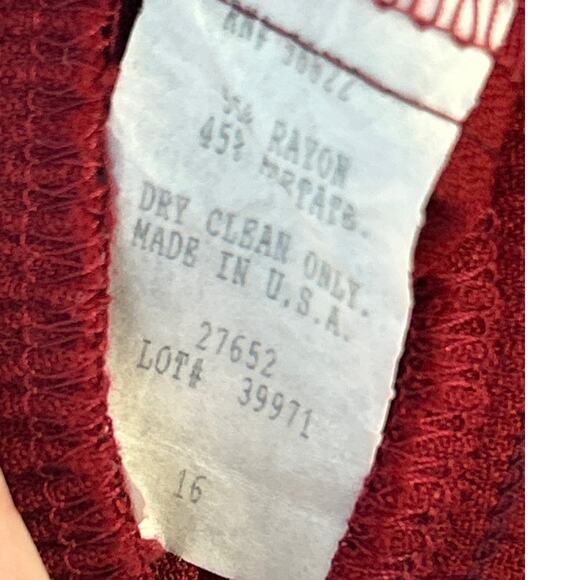 Carribbean Joe Womens Size 16 Long Rayon Blend Red Pants Cotton Blend Shorts - Picture 4 of 7